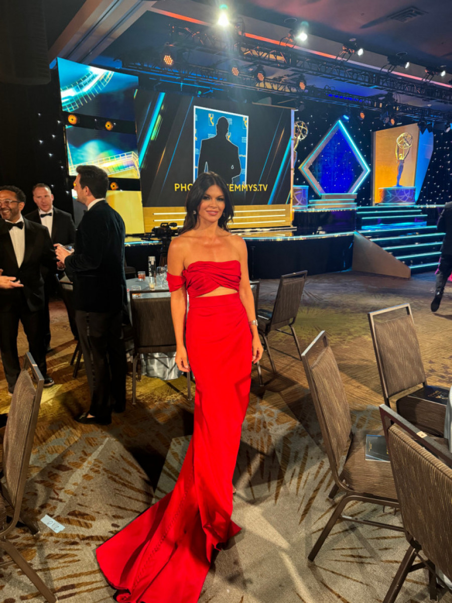 Danielle Vasinova brings timeless elegance to the Emmy's red carpet